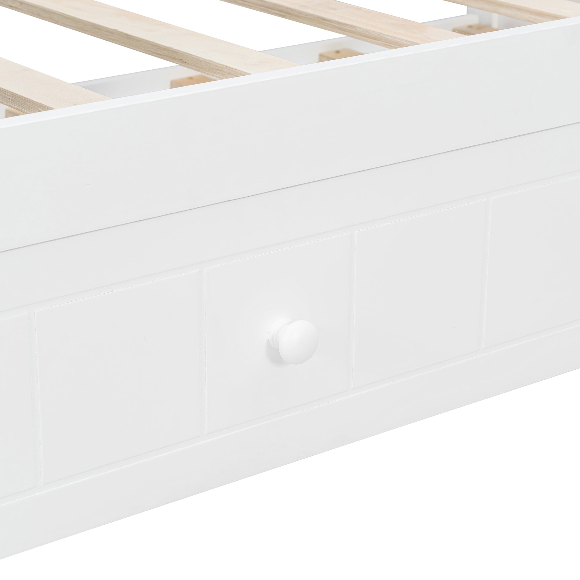 Twin Size Canopy Day Bed with Twin Size Trundle and Underbed Storage