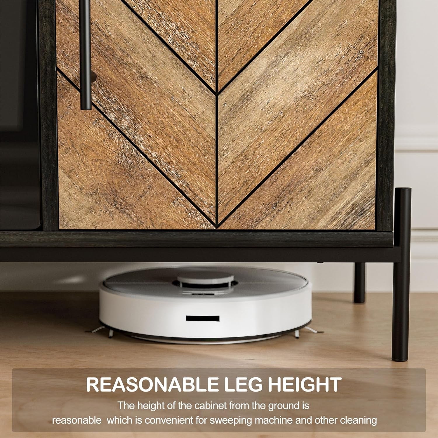 68 Inch TV Stand With 36 Inch Electric Fireplace Heater