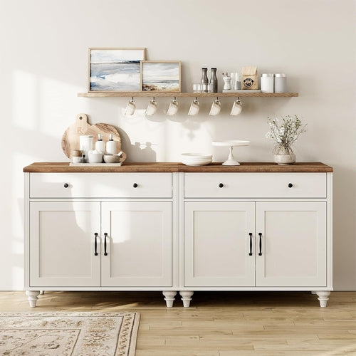 Hardy Haus 68 Inch Buffet Cabinet With Storage Modern Farmhouse
