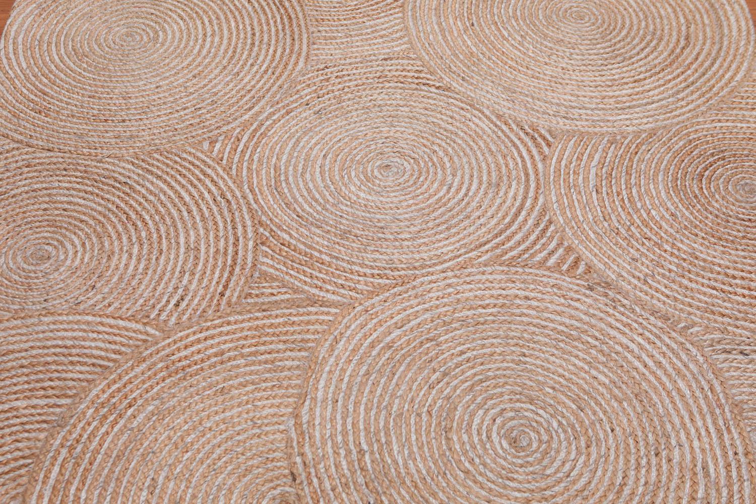 Close-up of a woven texture with circular patterns