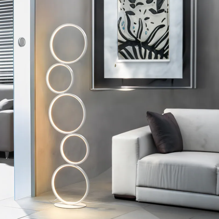 RGB Minimalist Circular Floor Lamp-2