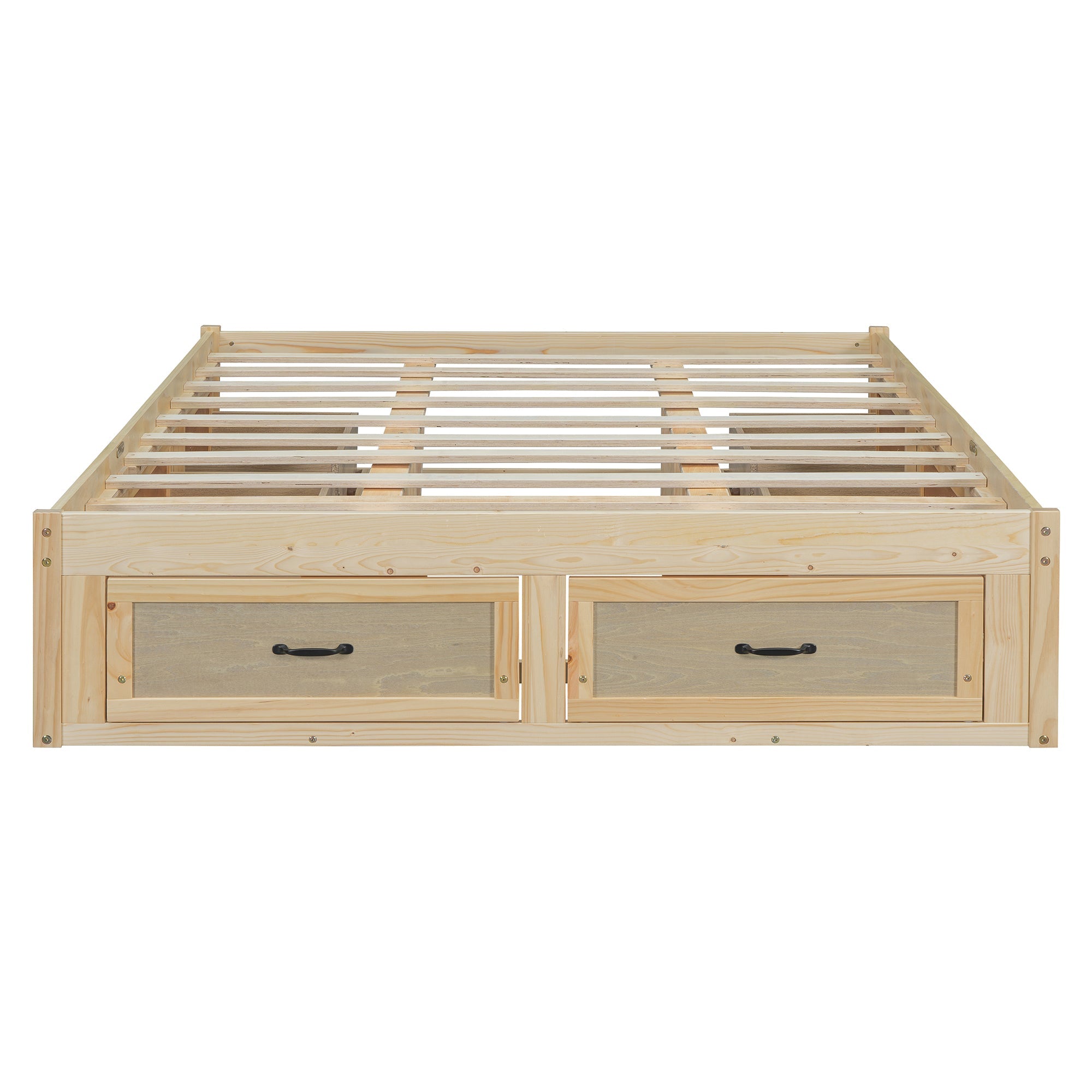 Queen Size Platform Bed with 6 Storage Drawers