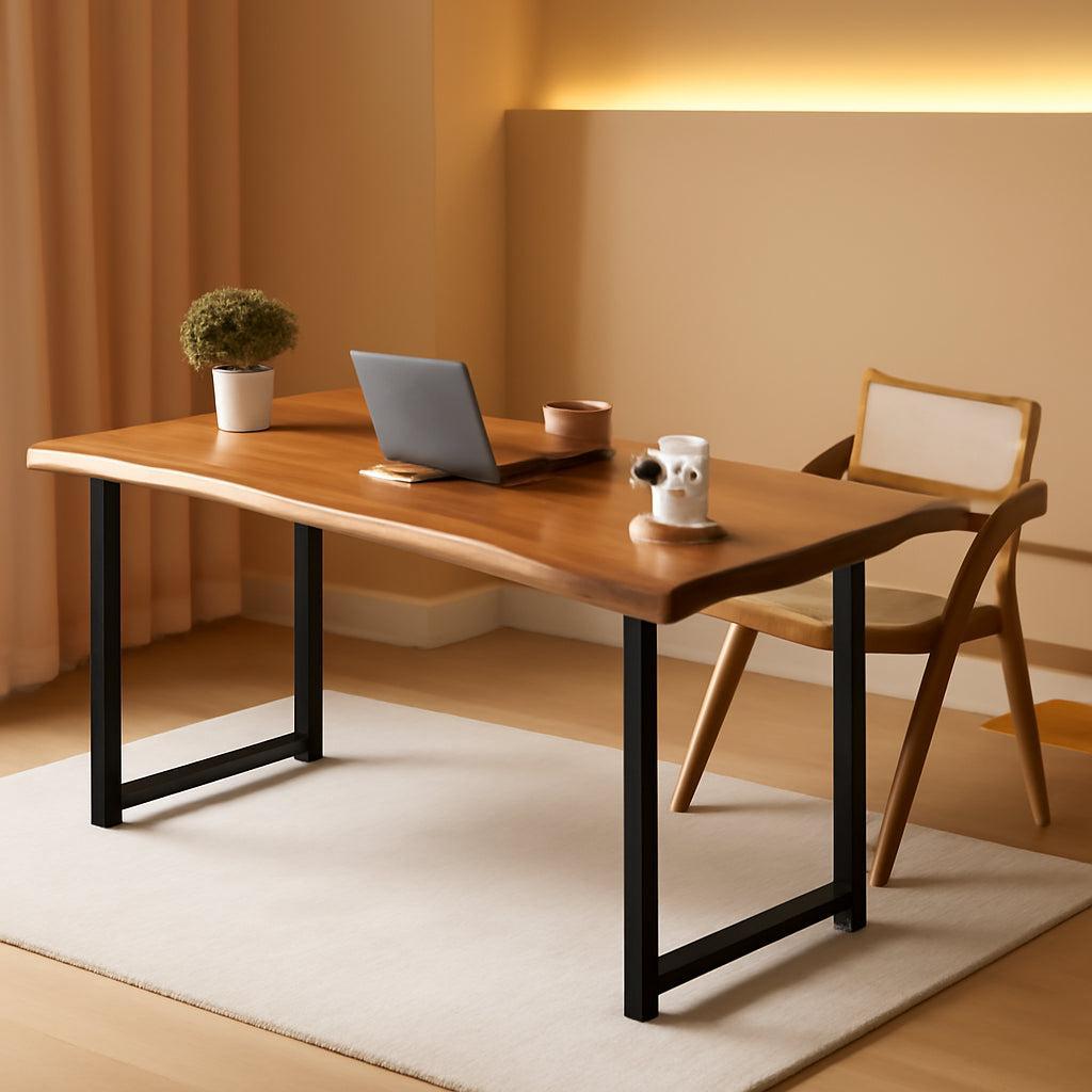 Solid Wood Desk For Restaurant And Office 62 Inch Brown-0