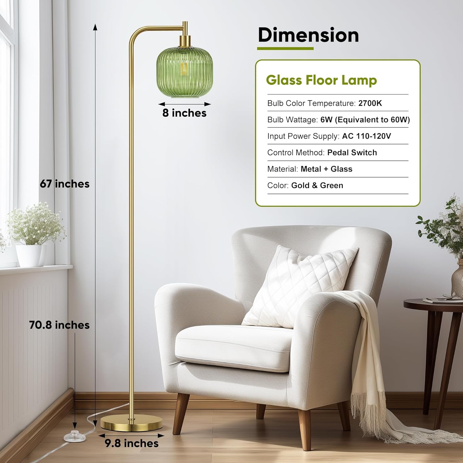 Glass Floor Lamp