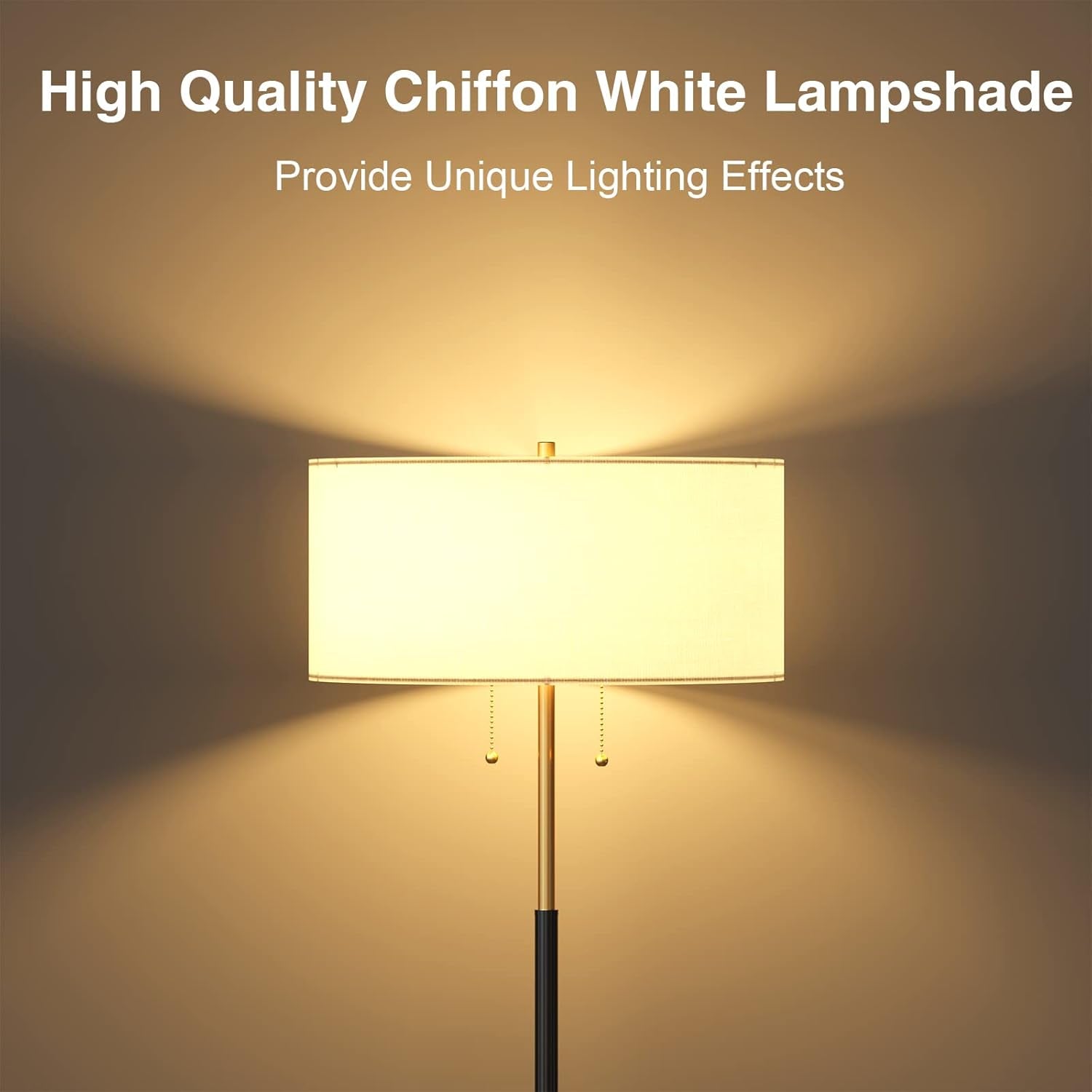 Contemporary Two Bulb Standing Floor Lamp Dimmable