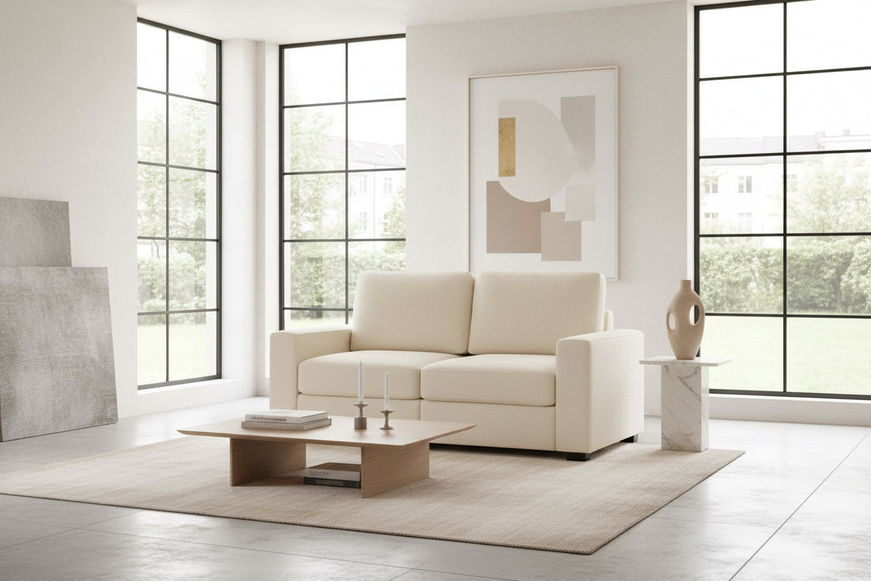 Seventy One Inch Beige Chenille Modular Sofa Collection-0