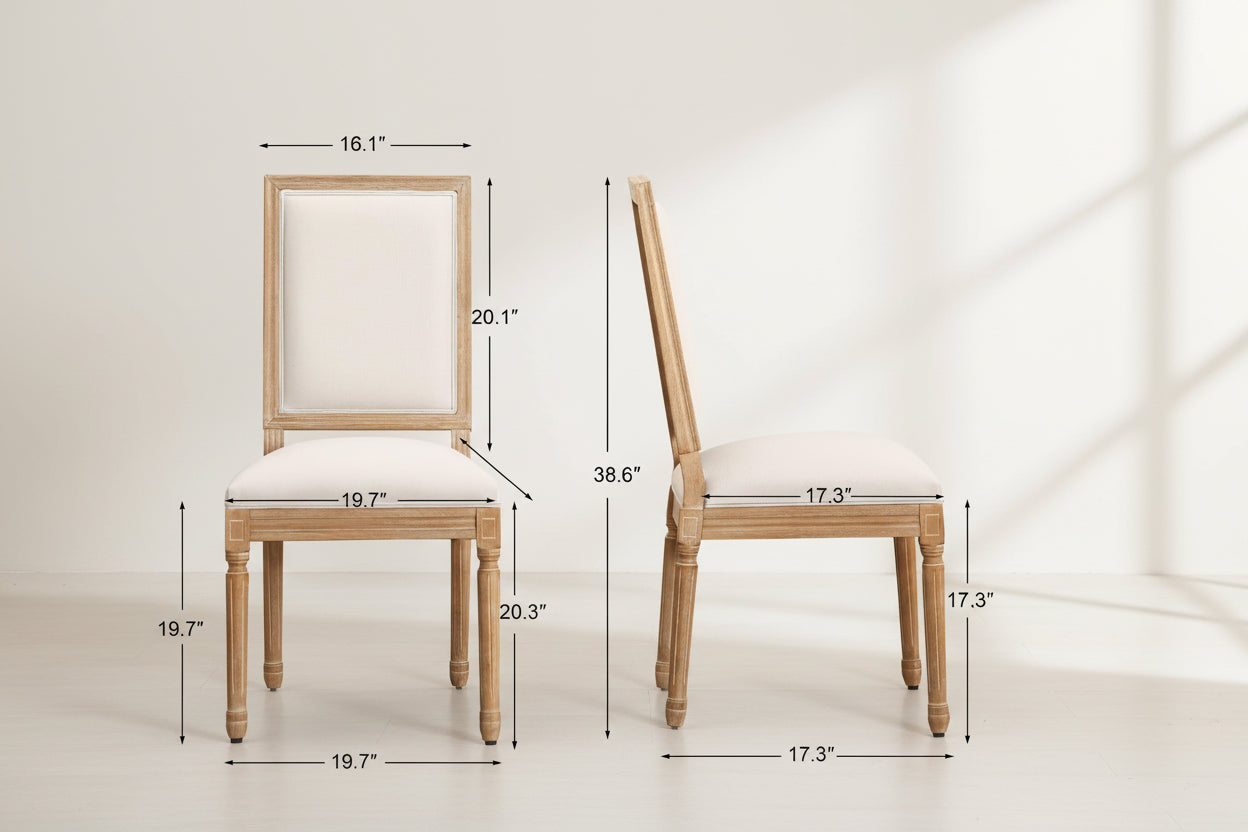 Dimensions of an adjustable office chair with beige cushioned seat and backrest on a white background.