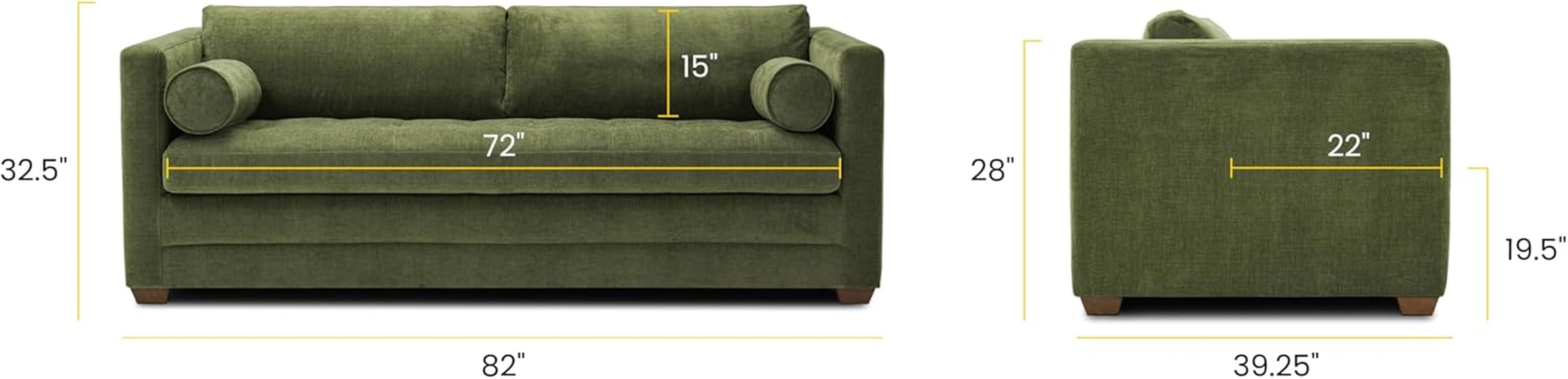 EightyTwoInches Pull Out Sofa Bed With Hidden Mattress-1