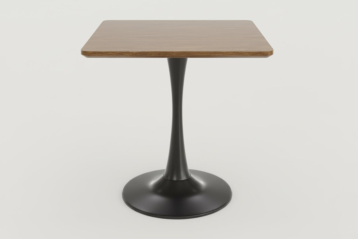 Walnut Finish Tulip Contemporary Dining Table For Two-1
