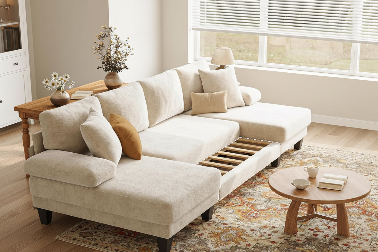 Sleeper Sofa Bed 112Inches PullOut LivingRoom Comfort-4