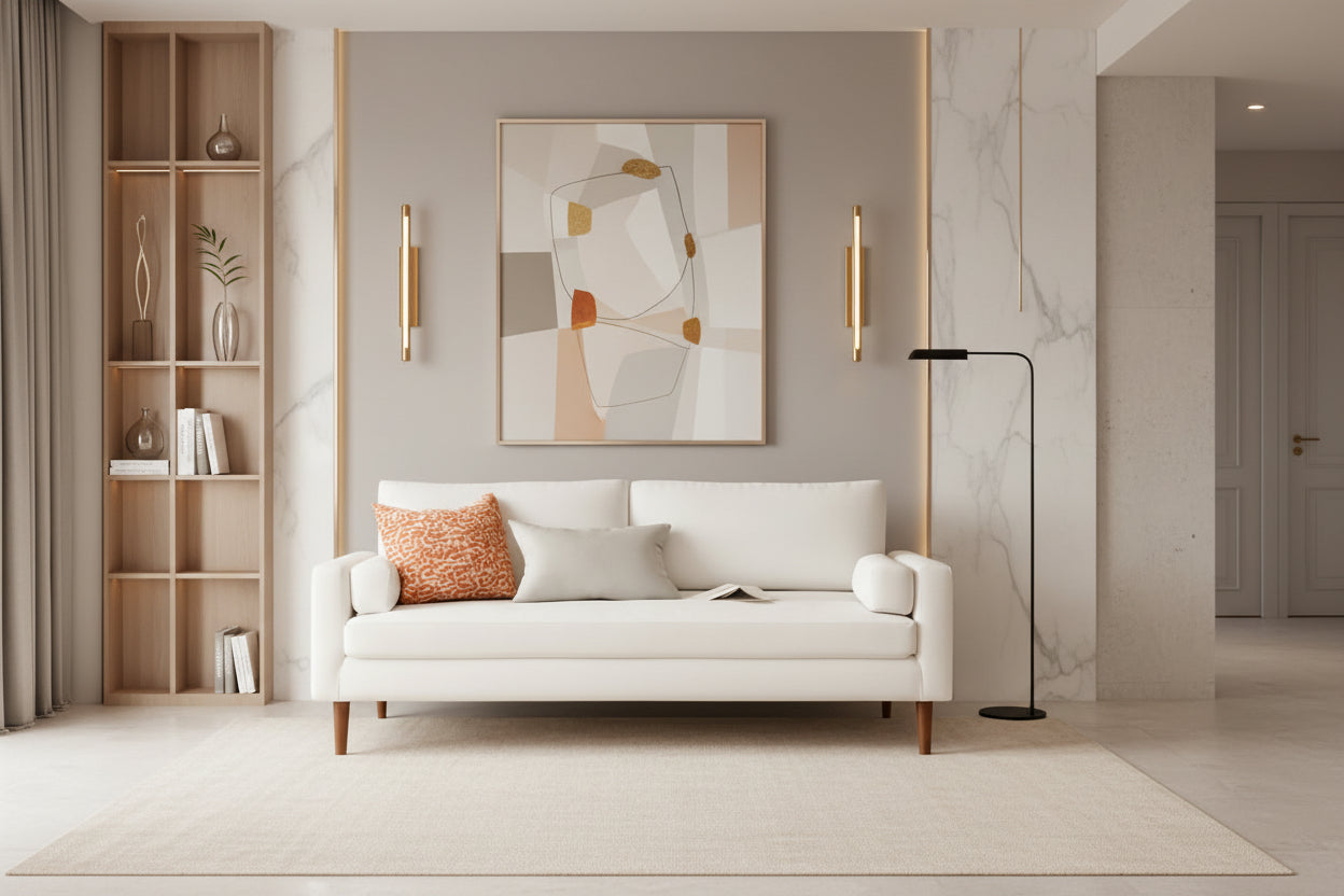 Valour Performance Velvet Sofa White Mid Century Modern-0