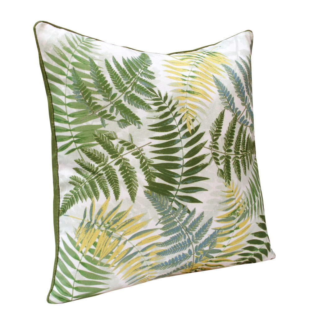 Set of Two 20" Green and Yellow Throw Pillows-2