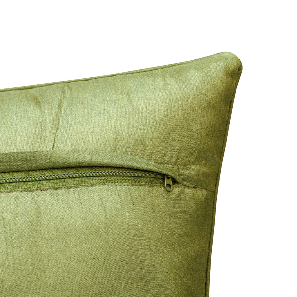 Set of Two 20" Green and Yellow Throw Pillows-6