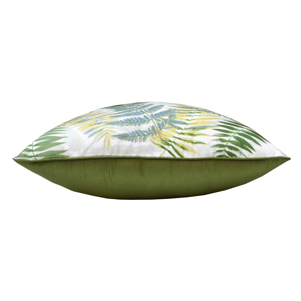 Set of Two 20" Green and Yellow Throw Pillows-3