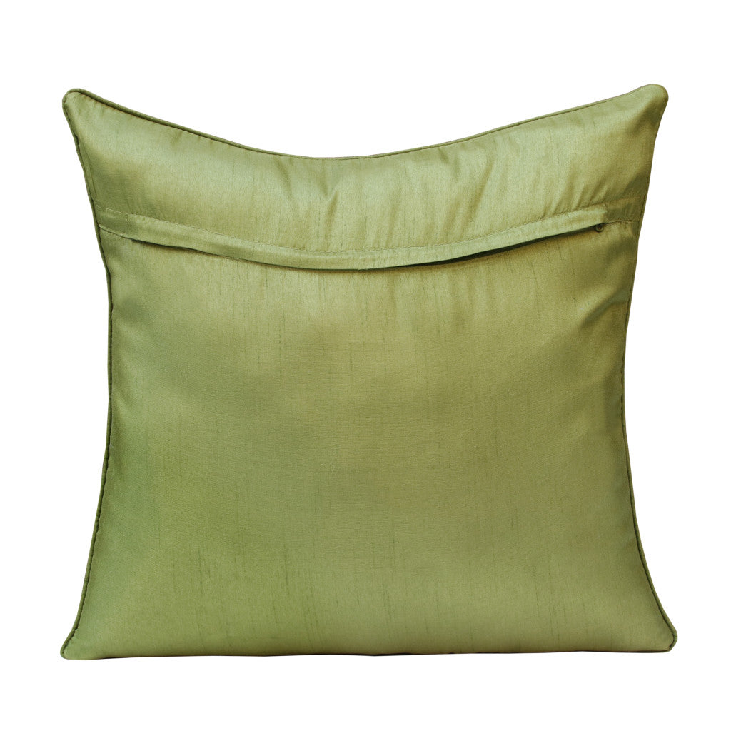 Set of Two 20" Green and Yellow Throw Pillows-4