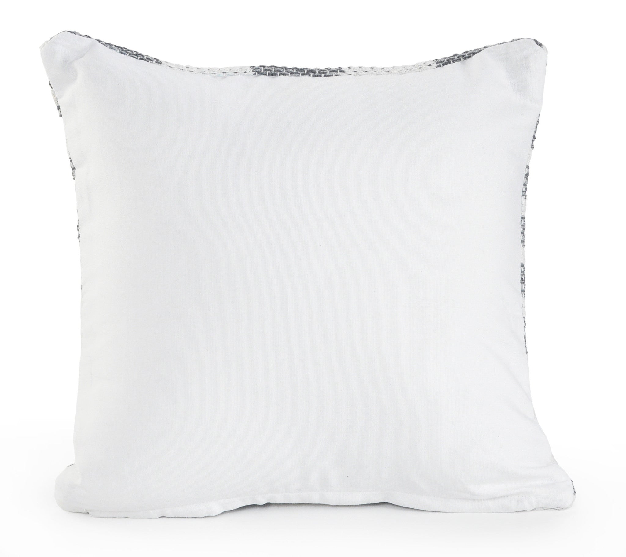 Set of Two 18" Gray Geometric Cotton Throw Pillows-3