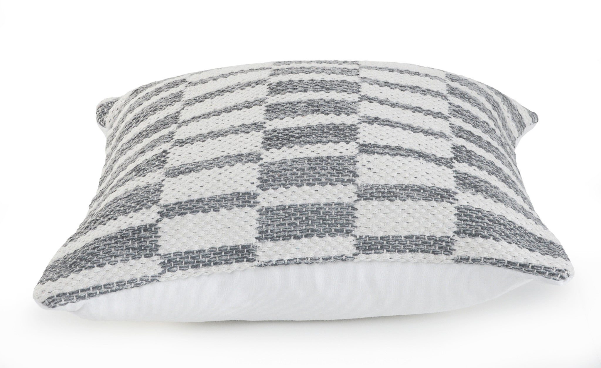 Set of Two 18" Gray Geometric Cotton Throw Pillows-4