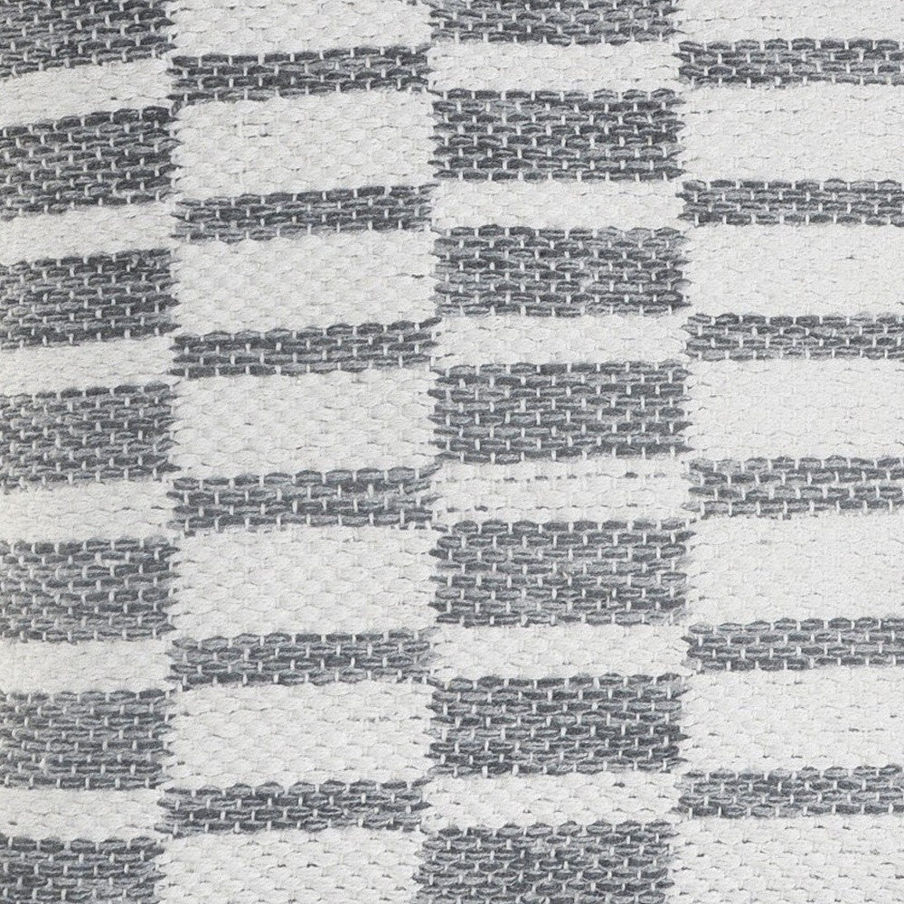 Set of Two 18" Gray Geometric Cotton Throw Pillows-6