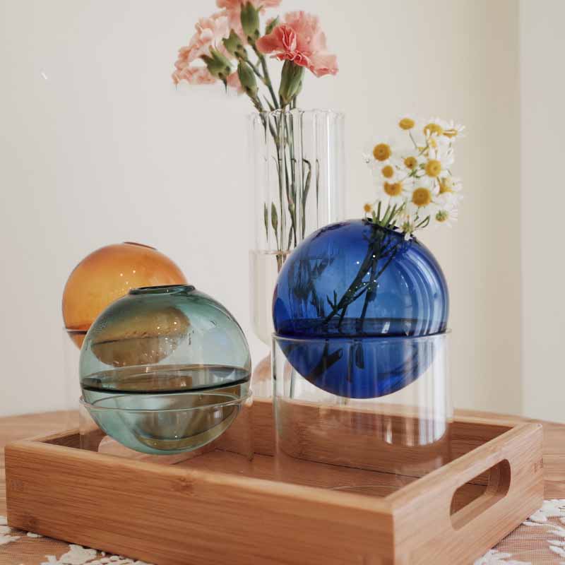 Hardy Haus Nordic Colored Bubble Glass Vase