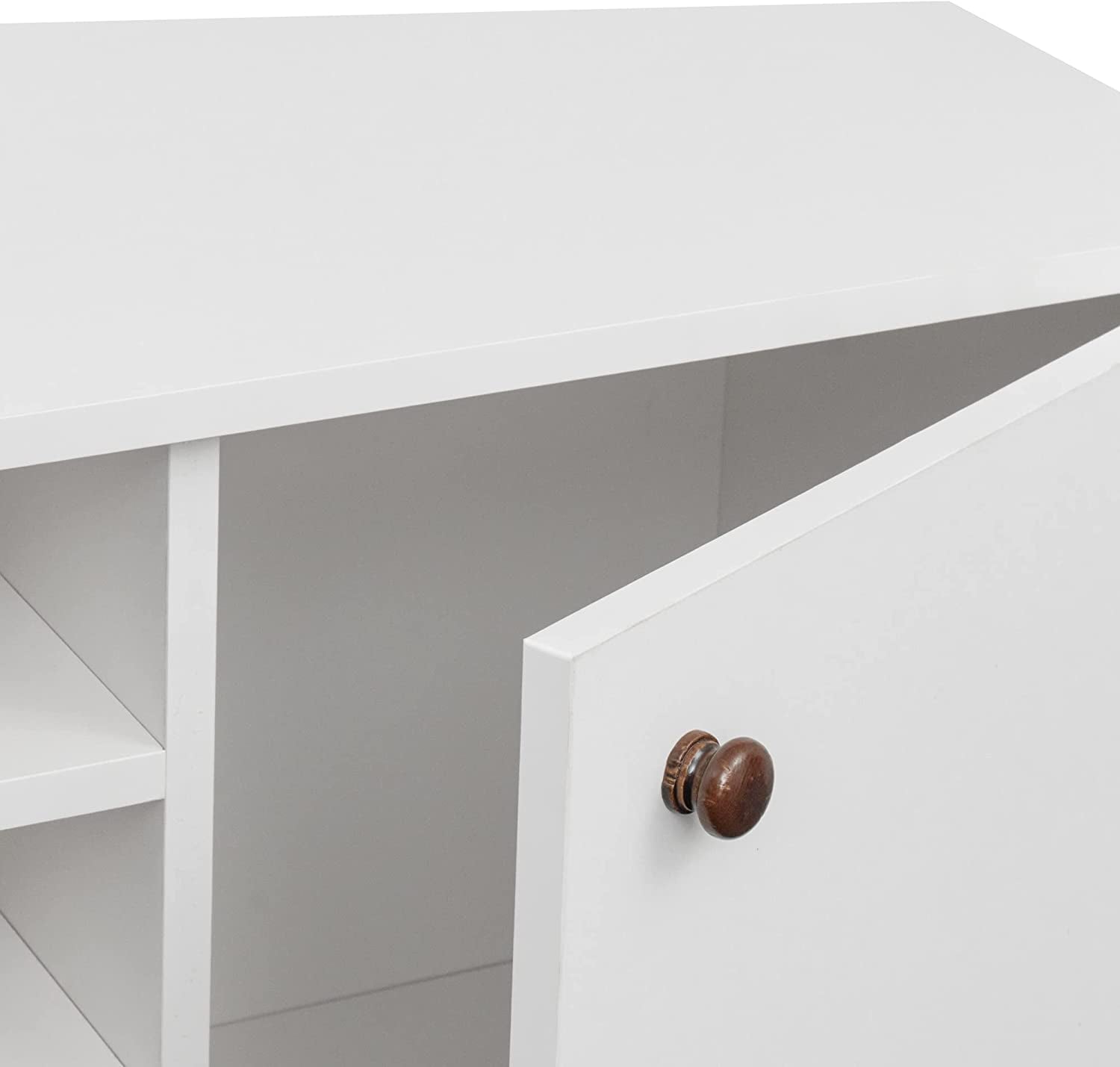 Farmhouse TV Stand for 65 Inch TVs With Storage Cabinet