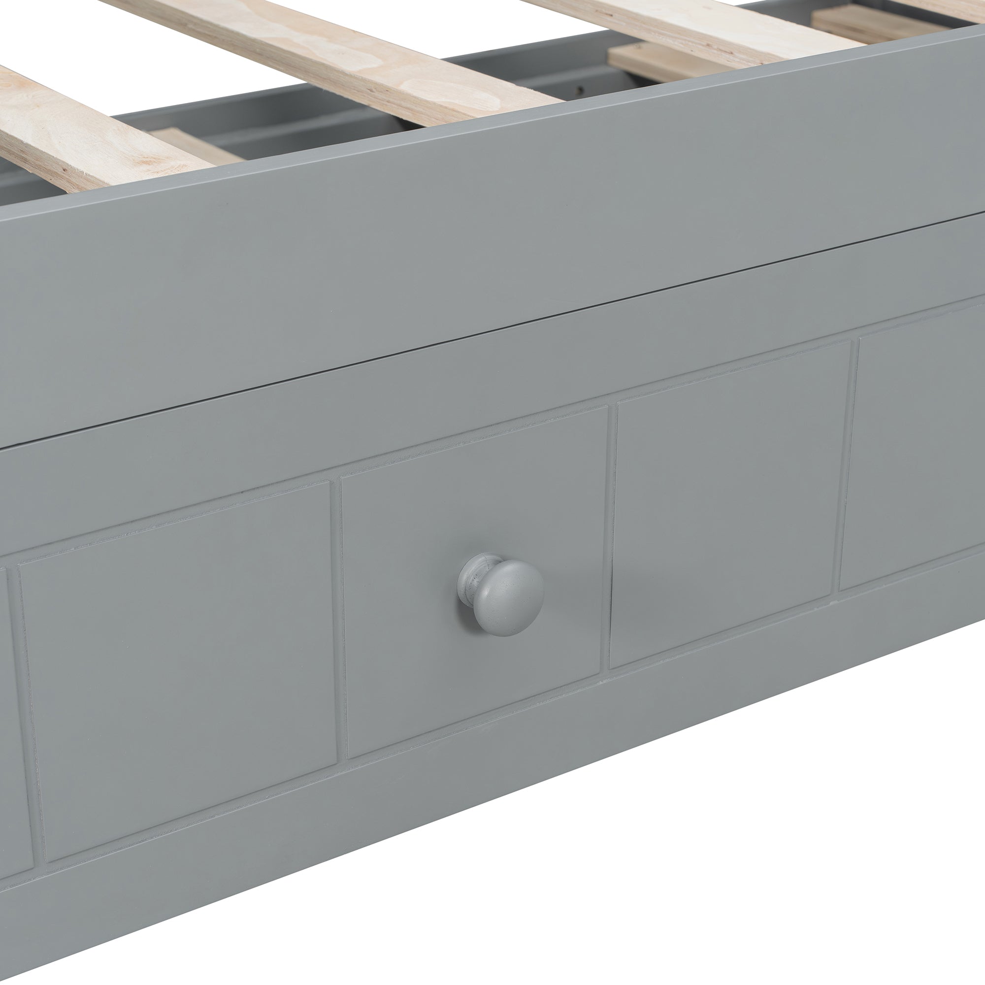 Twin Size Canopy Day Bed with Twin Size Trundle and Underbed Storage