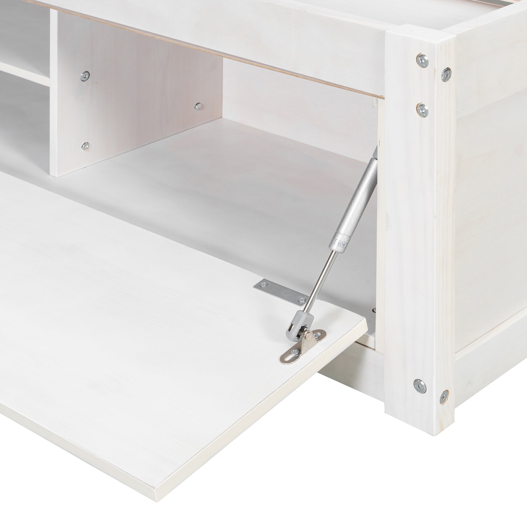 Platform Bed Frame with 4 Storage Drawers and Hydraulic Lift Footboard