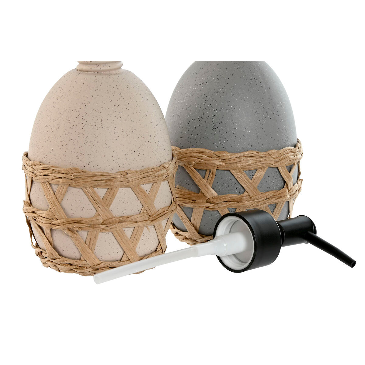 Soap Dispenser Home ESPRIT Grey Cream Dolomite (2 Units)-2