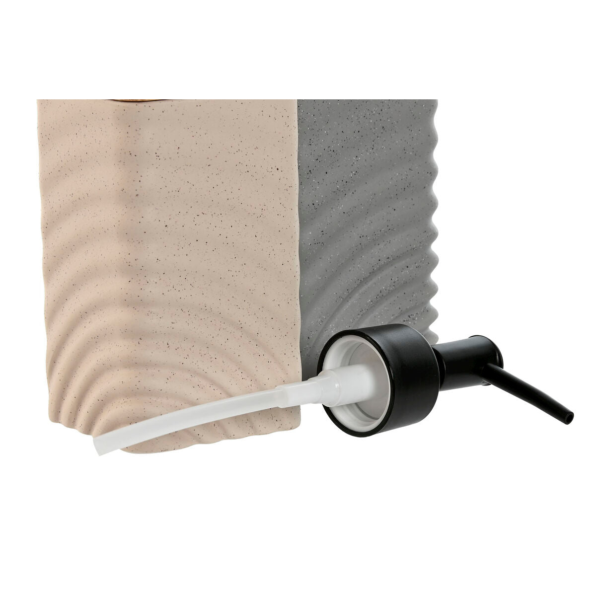 Soap Dispenser Home ESPRIT Black Grey Cream Bamboo Dolomite 320 ml (2 Units)-2