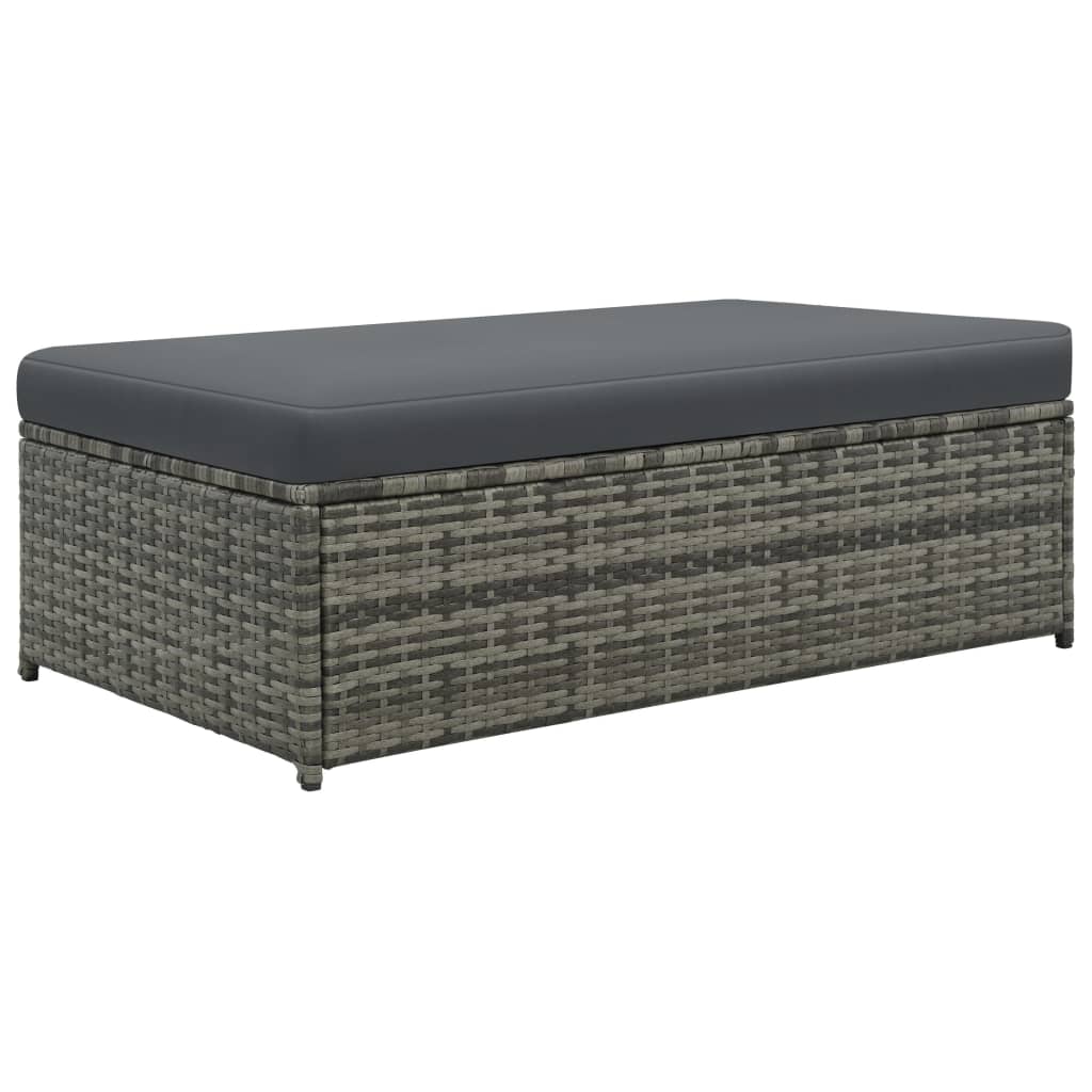 vidaXL 2 Seater Sofa Patio Deck Wicker Sleeper Sofa with Cushions PE Rattan-0