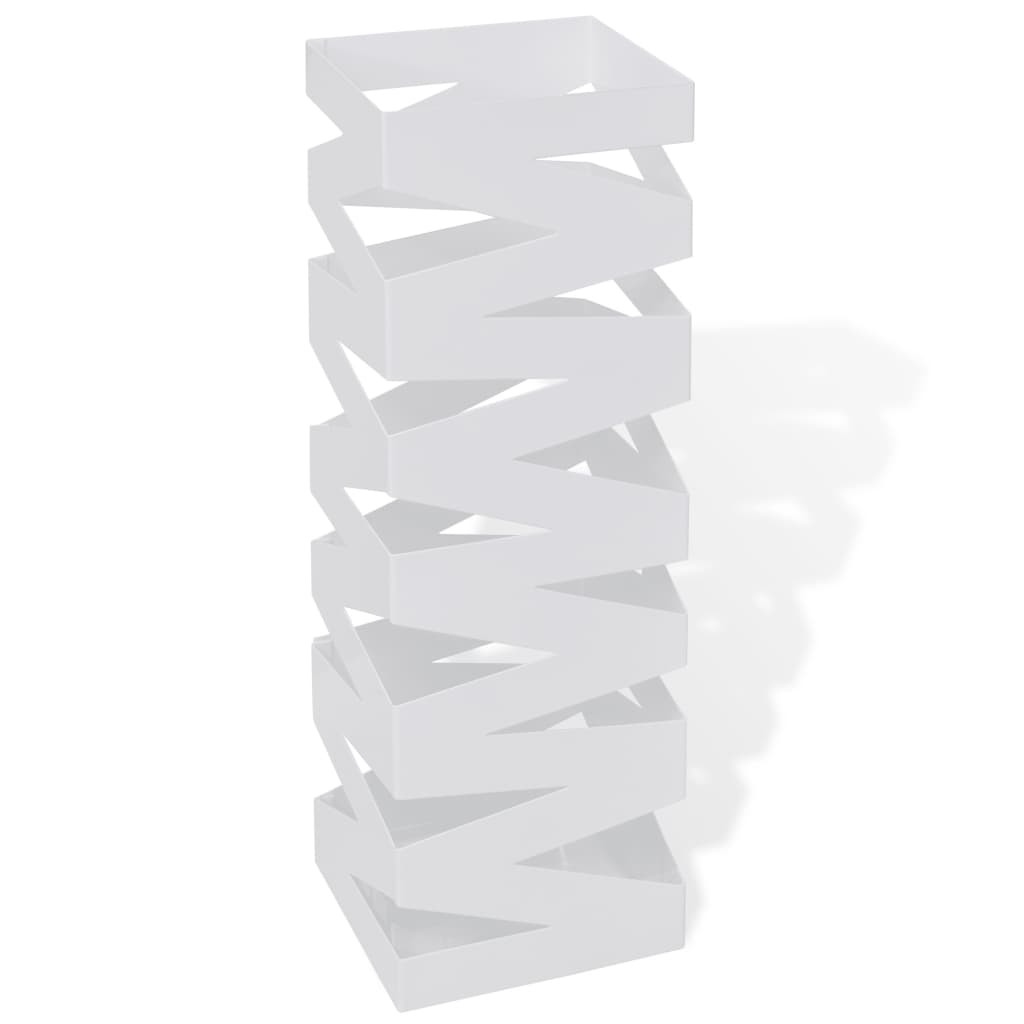 White geometric shelf with a wavy design on a white background
