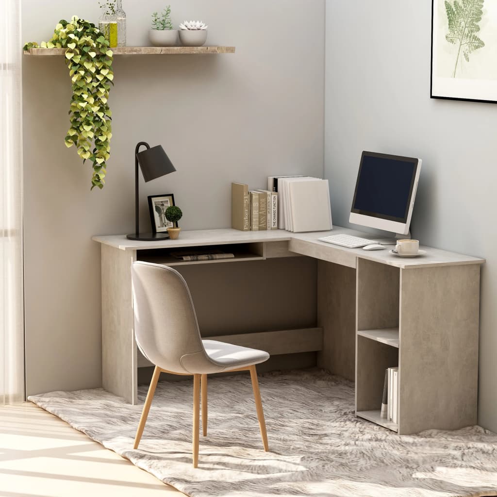 vidaXL Corner Desk L-Shaped Computer Desk Workstation Table Engineered Wood-6