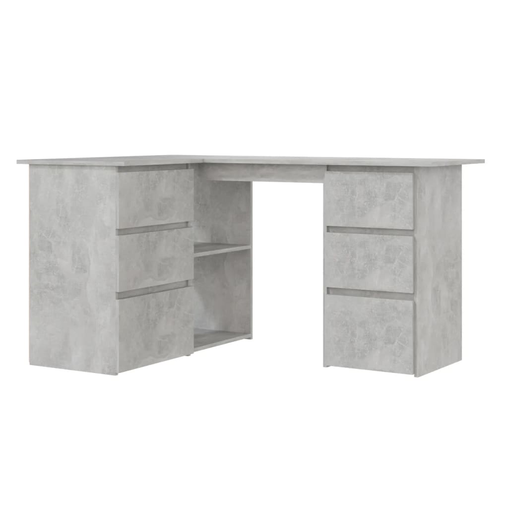 vidaXL Corner Desk Computer Desk Workstation Table Workstation Engineered Wood-1
