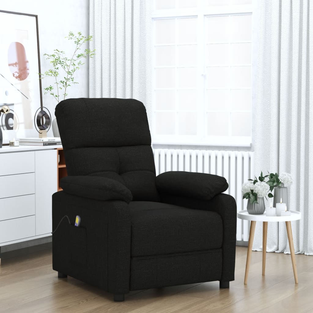 vidaXL Massage Chair Leisure Adjustable Chair for Home Theater Cinema Fabric-5