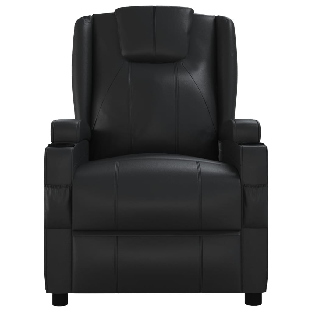 vidaXL Massage Chair Black Faux Leather-1