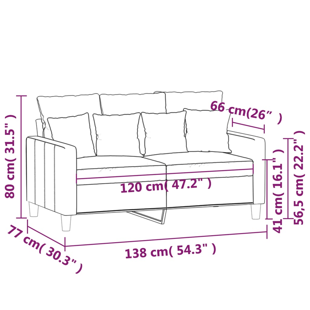 vidaXL Sofa Chair Living Room Accent Upholstered Chair with Armrest Velvet-1