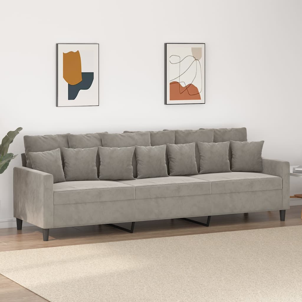 vidaXL Sofa Chair Living Room Accent Upholstered Chair with Armrest Velvet-11