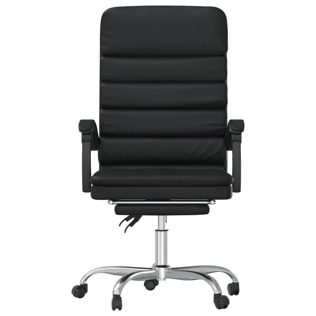 vidaXL Chair Reclining Desk Chair with Wheels for Living Room Faux Leather-3