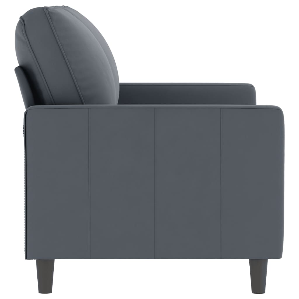 vidaXL Sofa Chair Upholstered Accent Armchair Sofa Comfort Light Gray Velvet-2