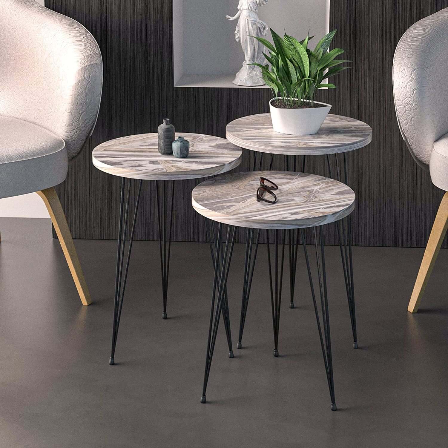 Styled living space featuring clean, modern furniture from Hardy Haus