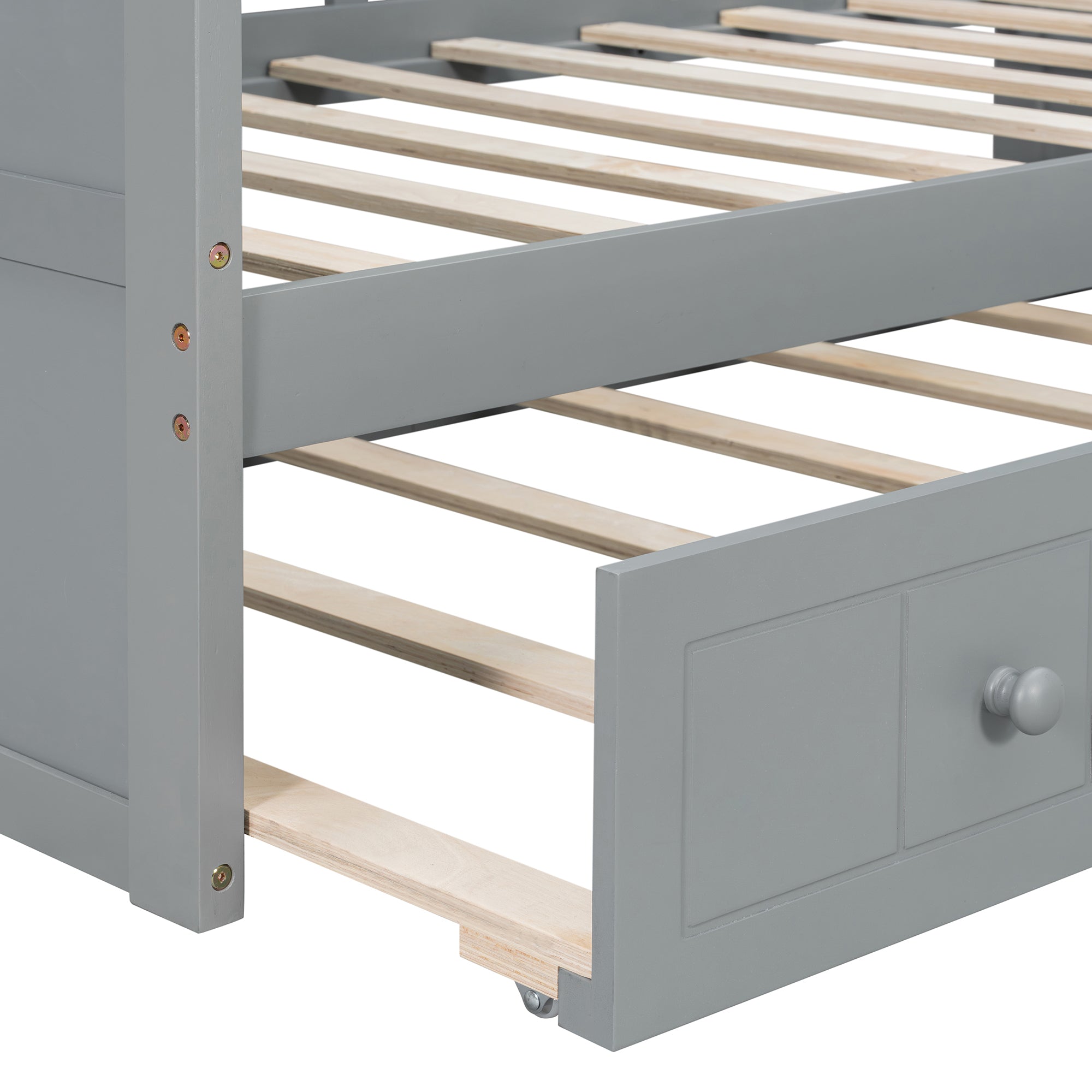 Twin Size Canopy Day Bed with Twin Size Trundle and Underbed Storage