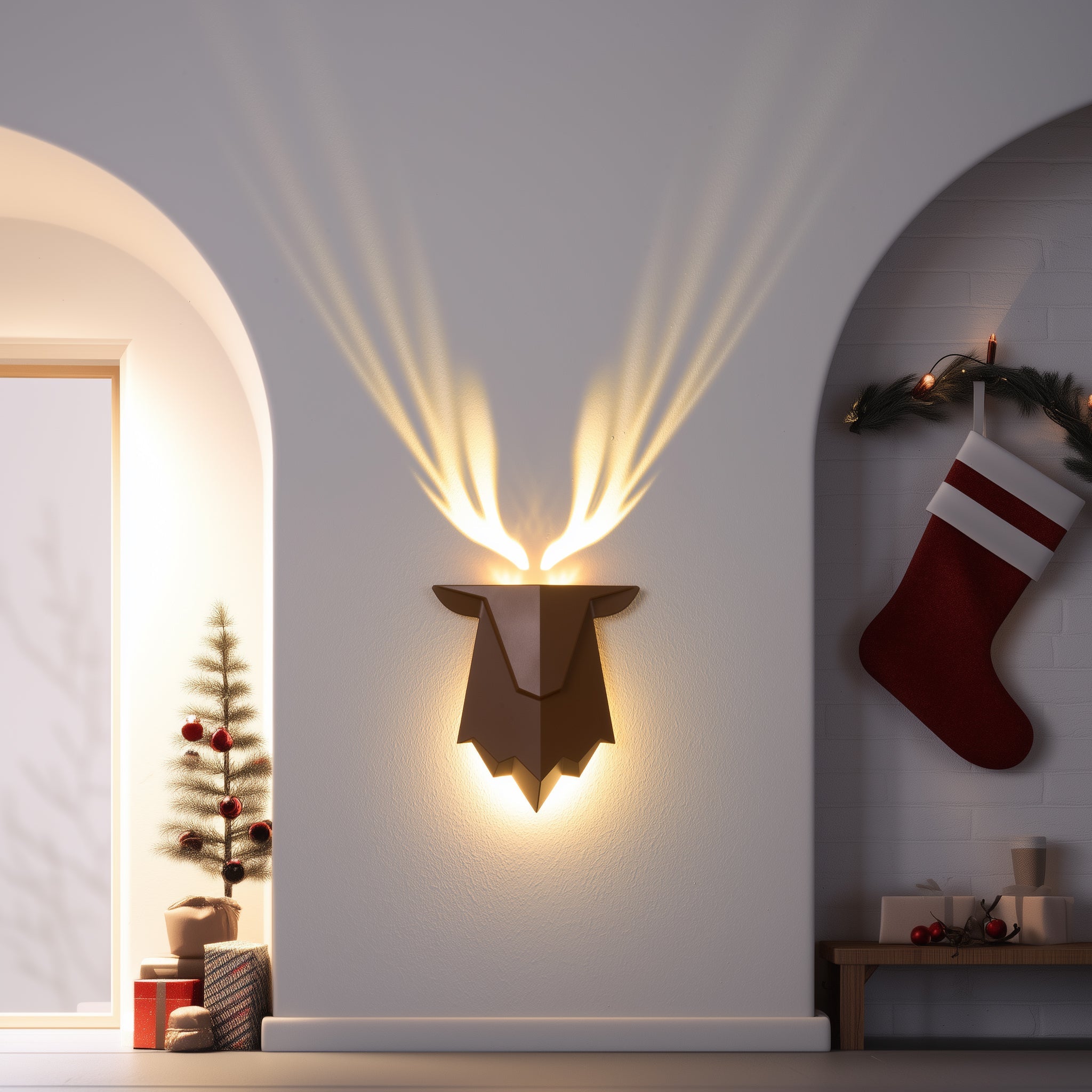 Elk Wall Lamp, Creative Projection Lamp-0