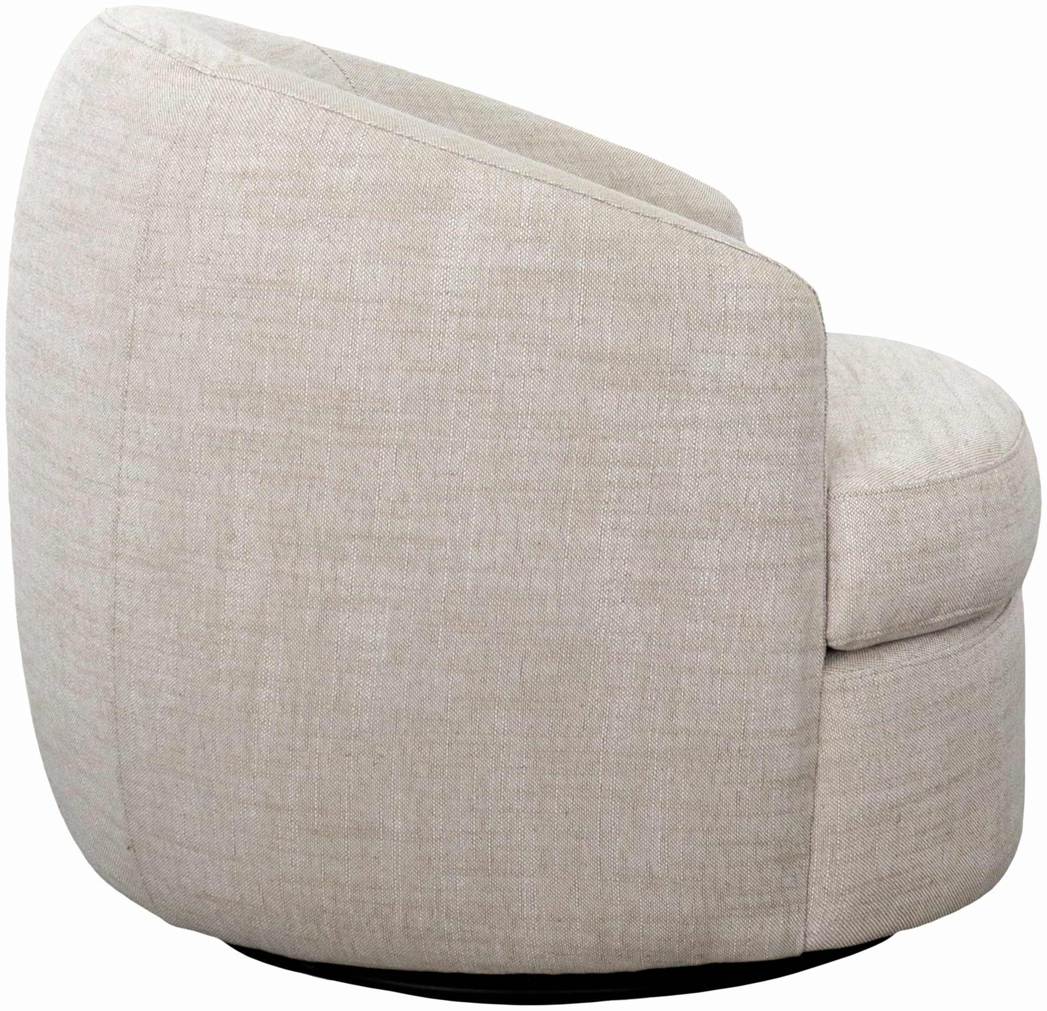 Beige swivel chair on a white background
