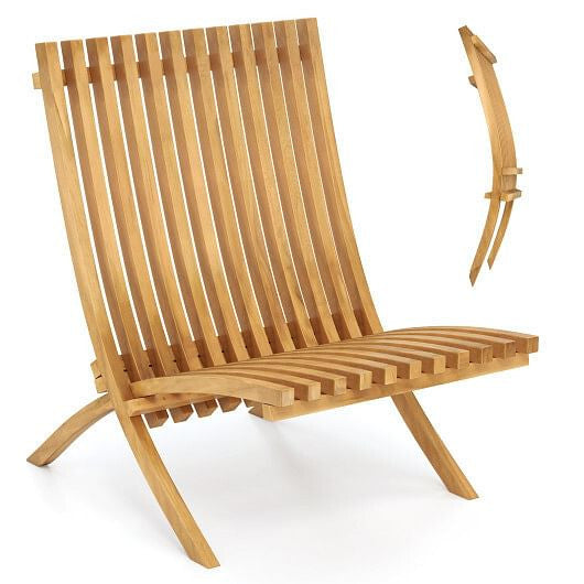 Wooden lounge chair with a white background