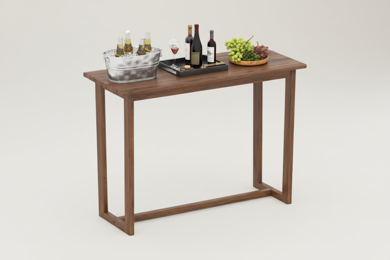 Wooden table with wine bottles, grapes, and a tray on a white background