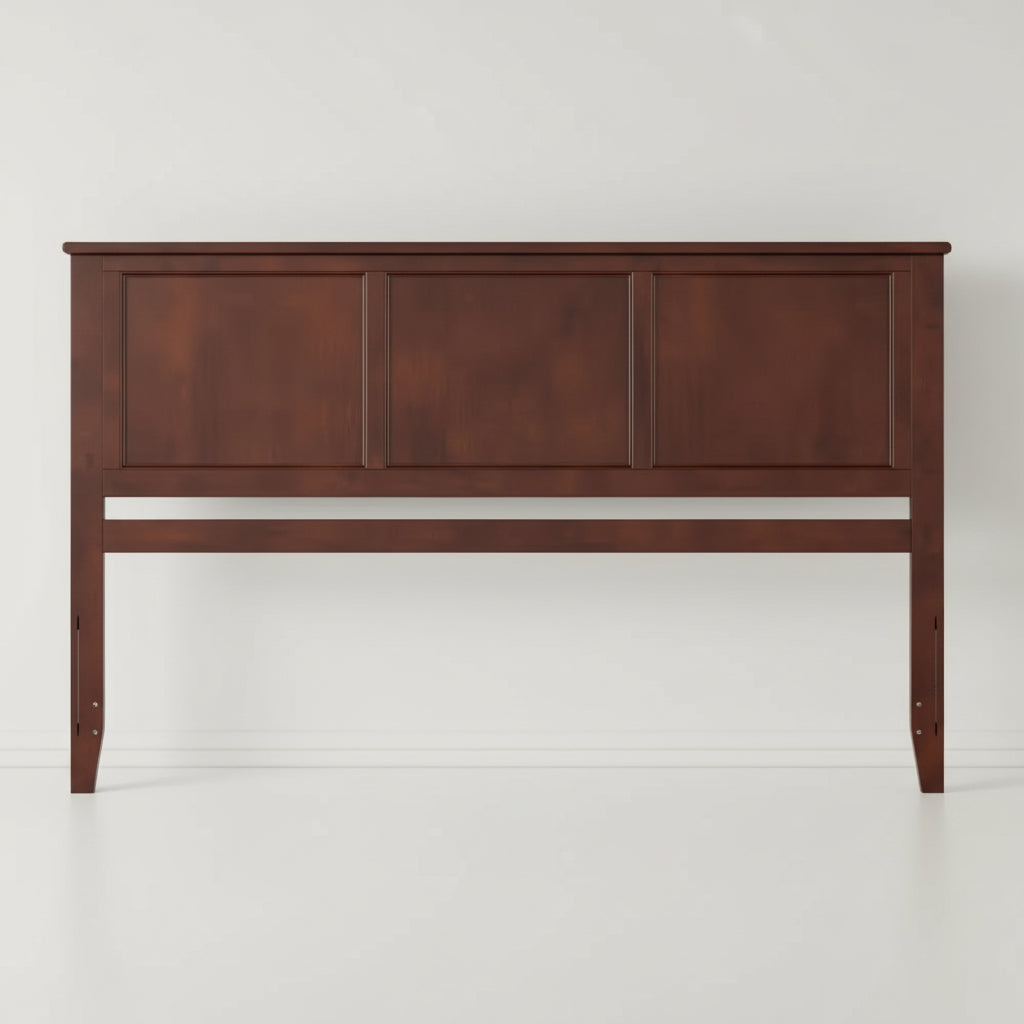 King size Traditional Style Headboard in Walnut Wood Finish-0