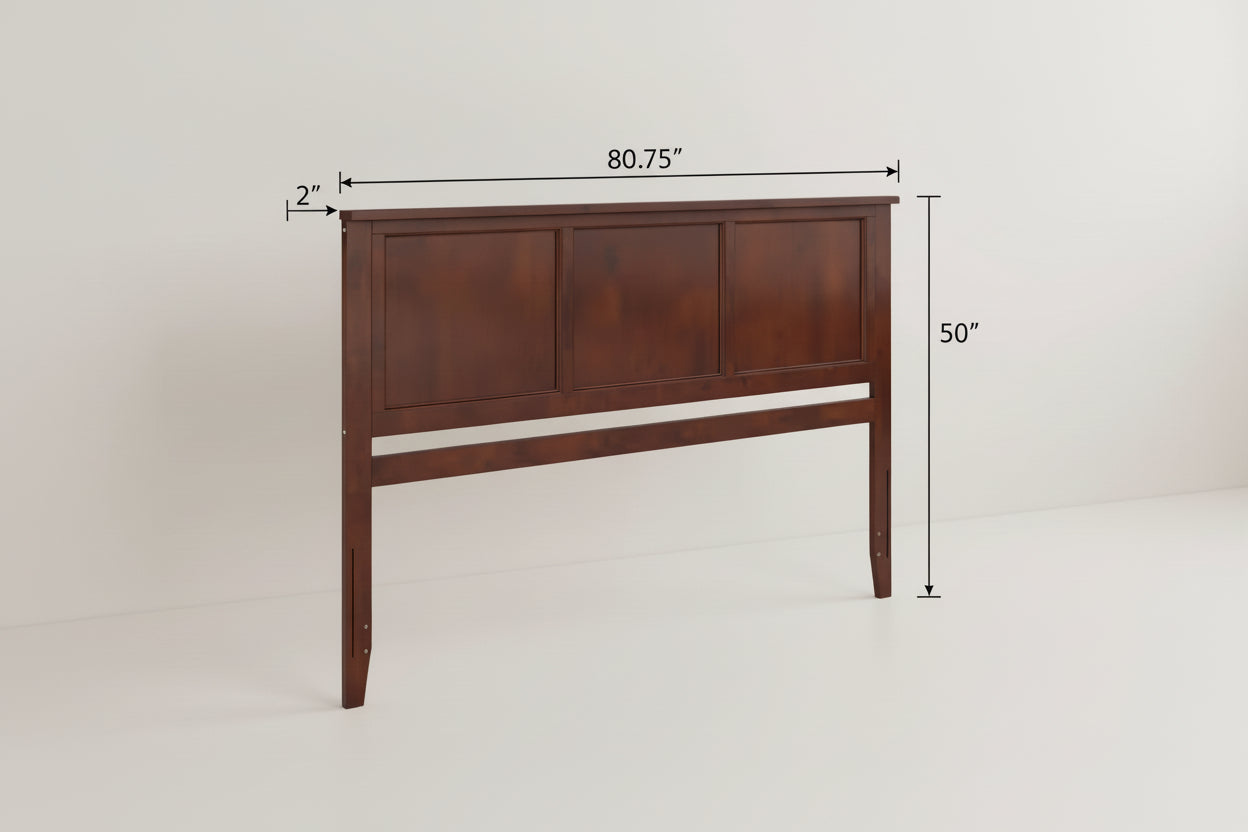 King size Traditional Style Headboard in Walnut Wood Finish-4