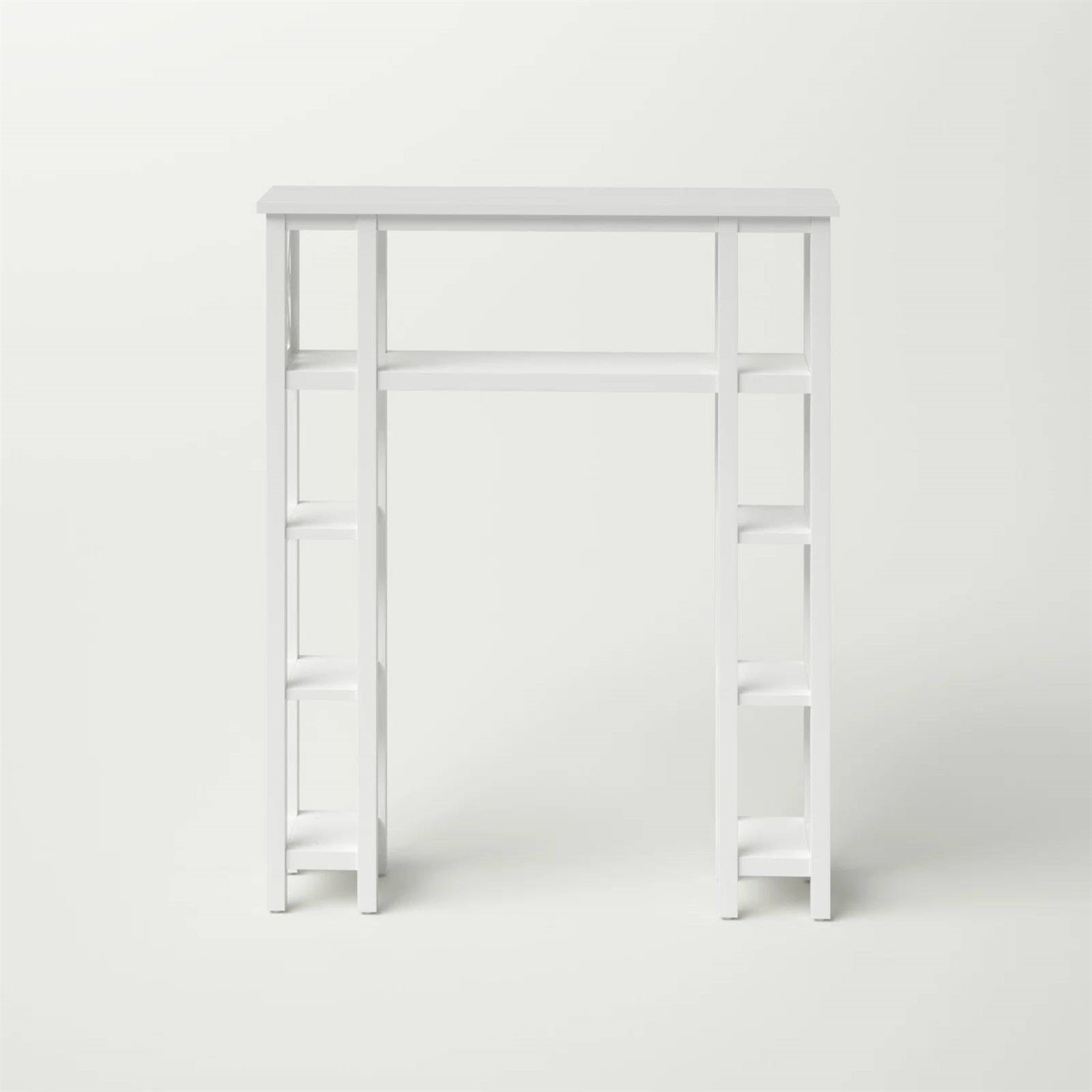 White console table on a white background