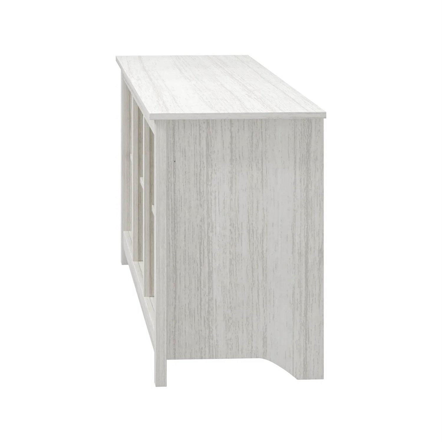White wooden desk on a white background