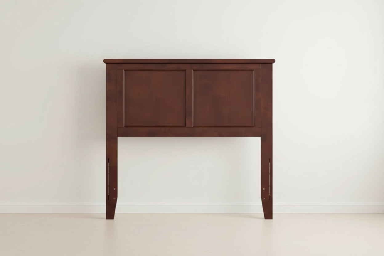 Twin size Traditional Style Headboard in Walnut Wood Finish-1