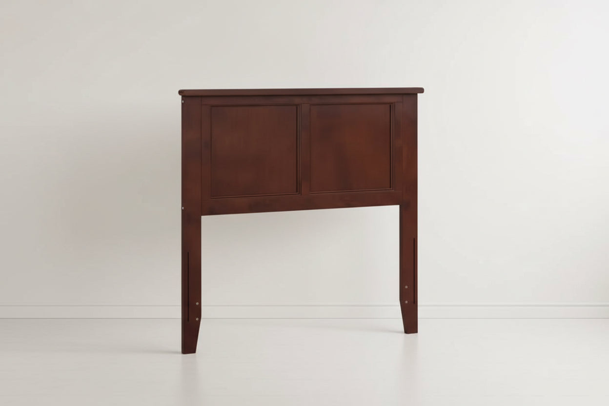 Twin size Traditional Style Headboard in Walnut Wood Finish-2